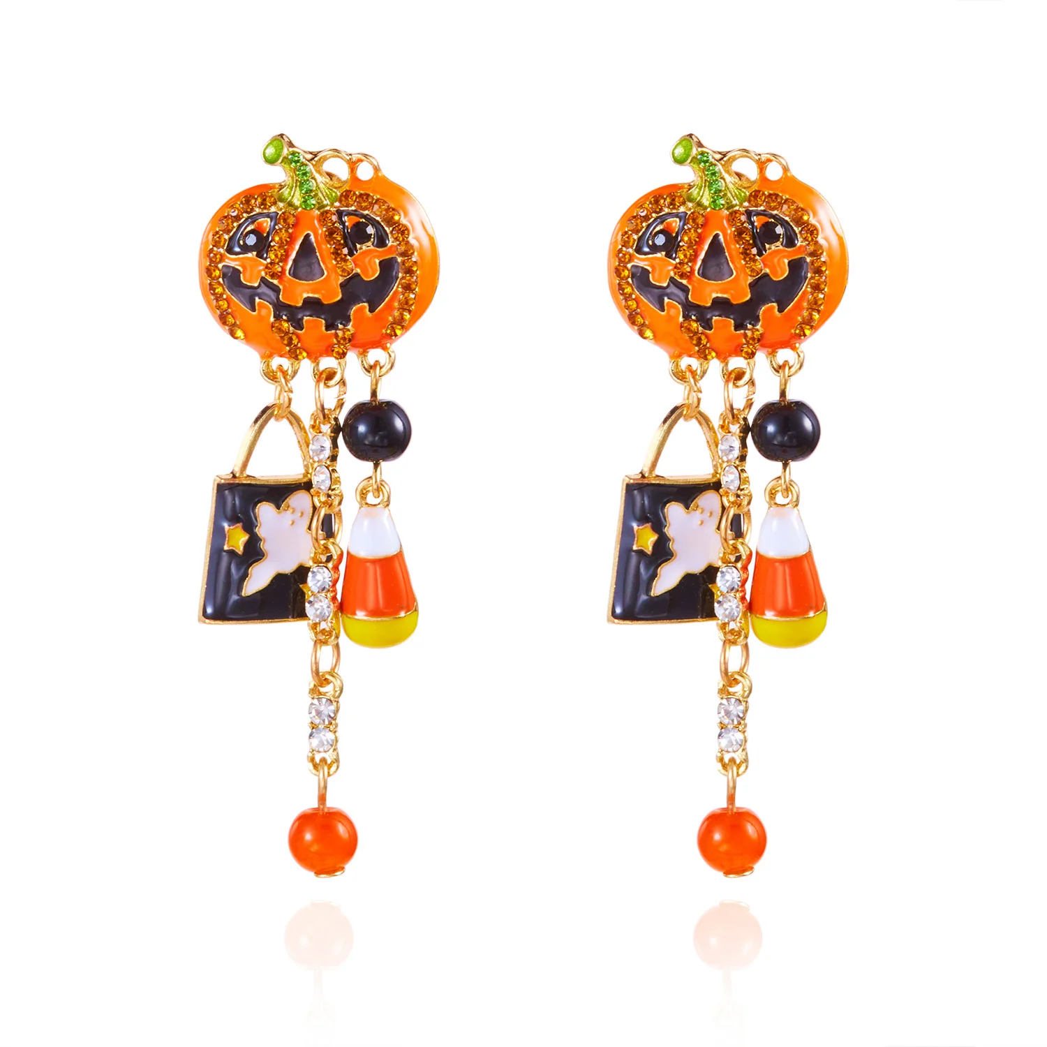 Halloween Earrings Pumpkin Gothic Tassel Women's Earrings