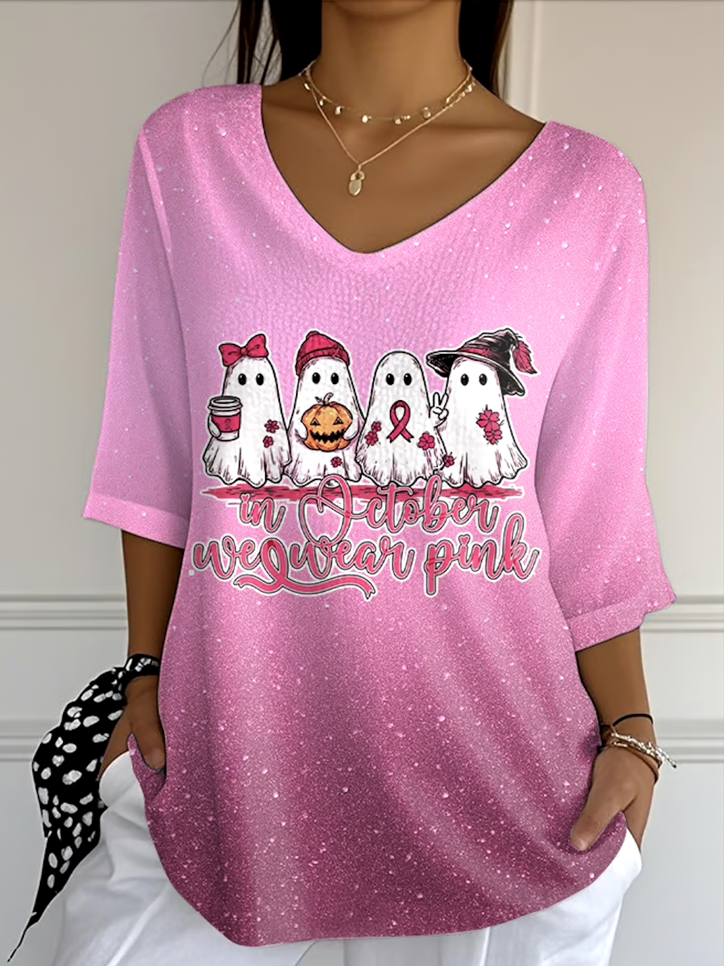 Vintage Halloween Crew Neck Long Sleeve T-shirt