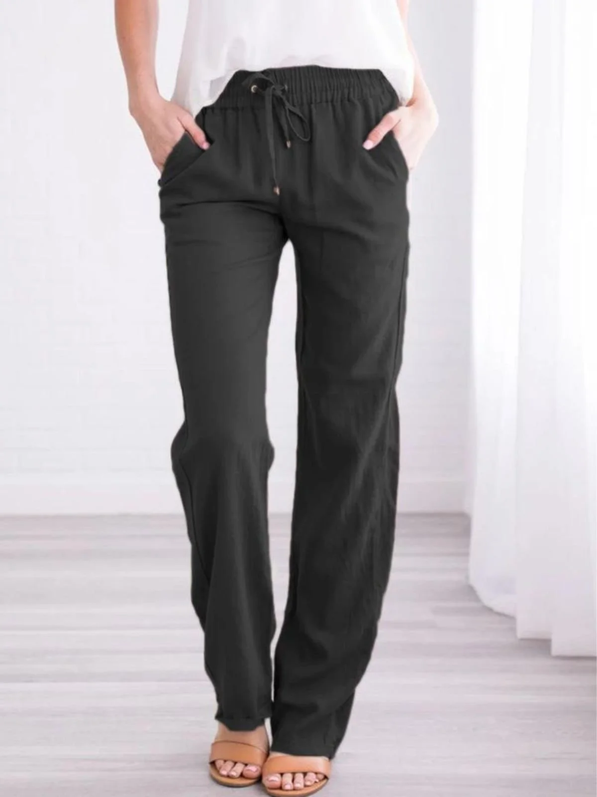 Women Plain Long Pants Casual Spring/Fall Trousers