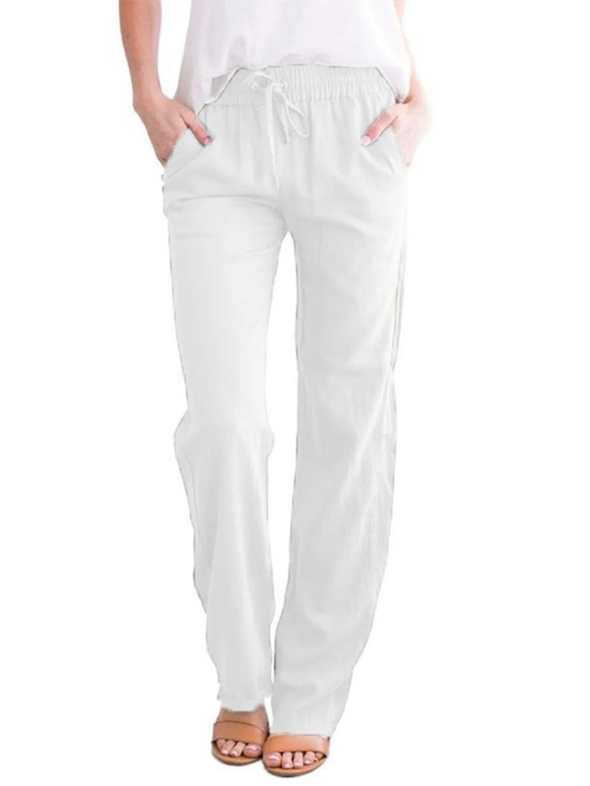 Women Plain Long Pants Casual Spring/Fall Trousers