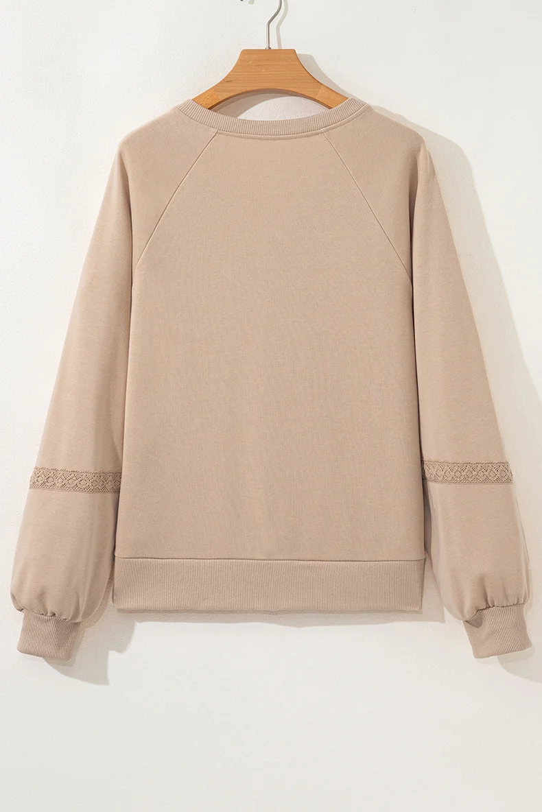 Casual V Neck Color Block Sweatshirt