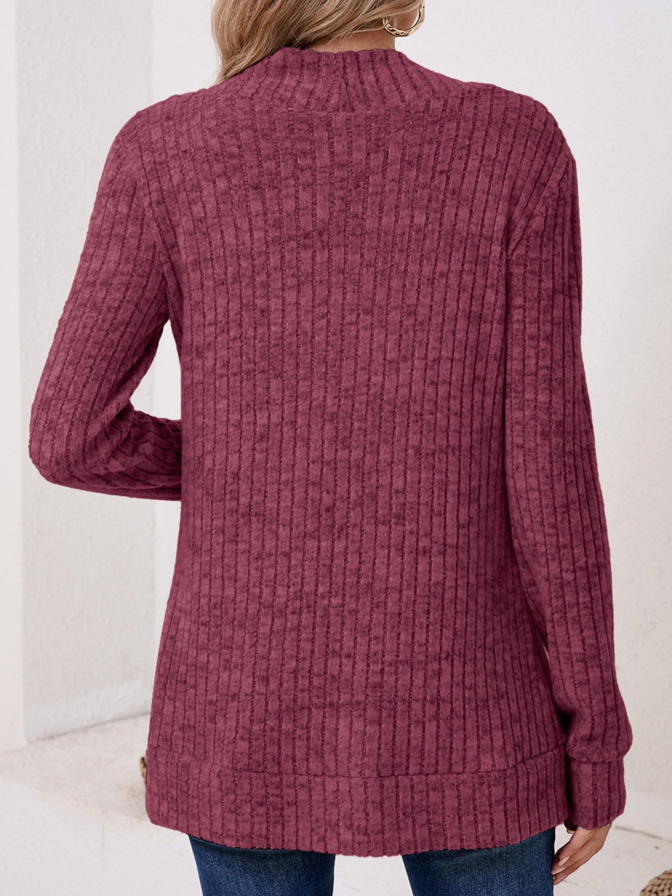 Women Spring/Fall Outerwear Vintage Split Joint Plain Long Sleeve Jacket