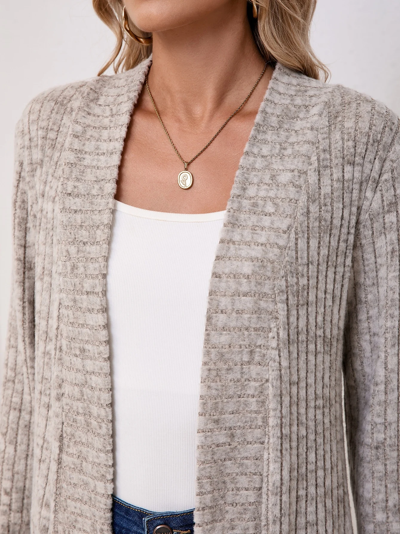 Women Spring/Fall Outerwear Vintage Split Joint Plain Long Sleeve Jacket