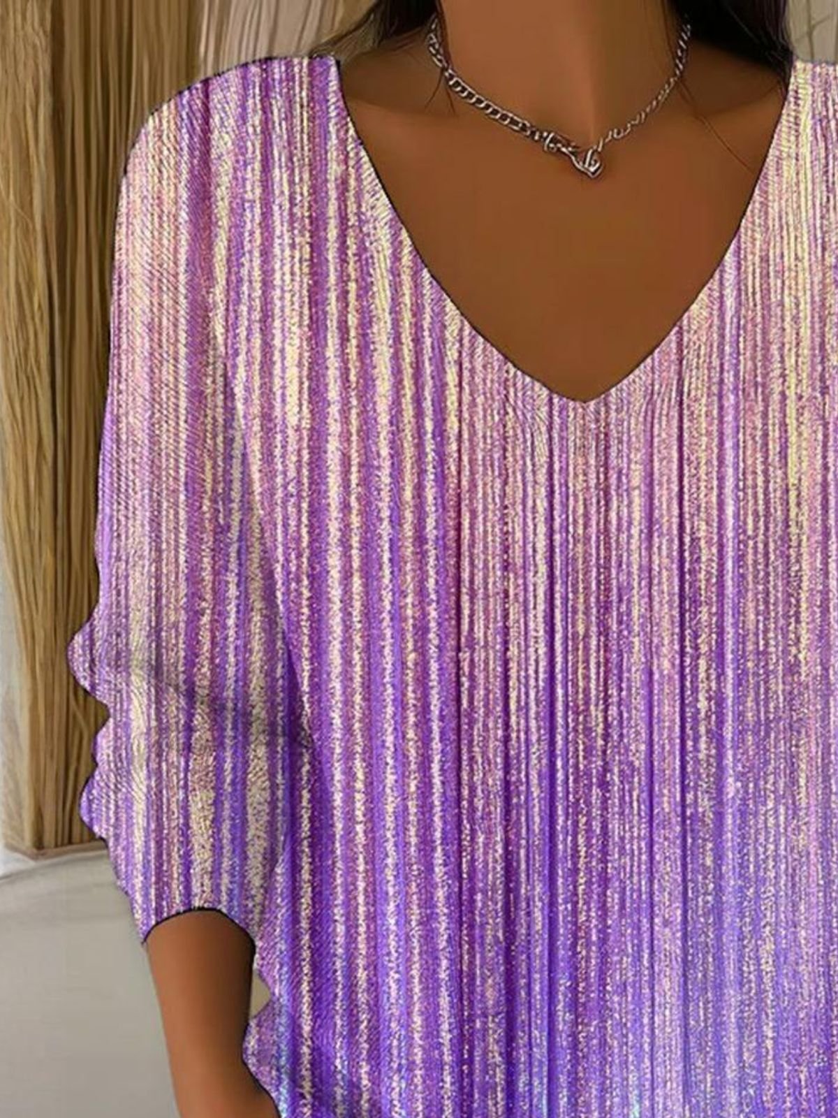 Women Cotton Striped Long Sleeve Comfy Casual Sweater