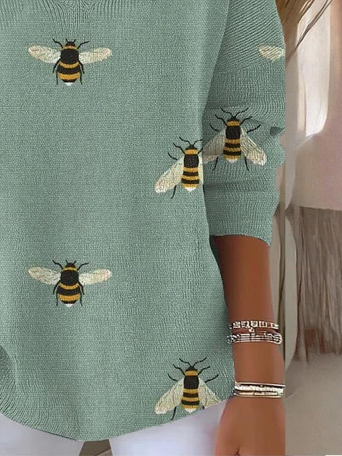 Women Cotton Animal Long Sleeve Comfy Casual Sweater