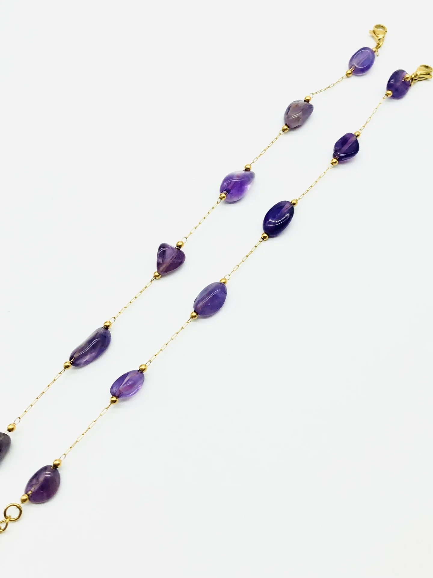 Amethyst Fashionable Temperament Daily Commuting Simple Versatile Bracelet Clavicle Chain Sweater Chain