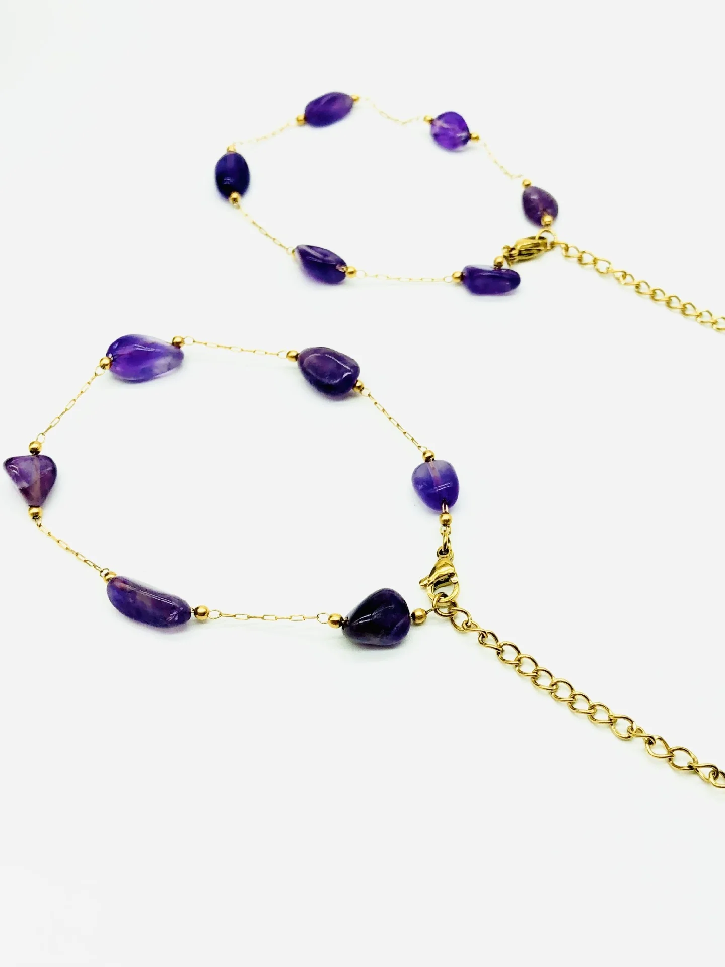 Amethyst Fashionable Temperament Daily Commuting Simple Versatile Bracelet Clavicle Chain Sweater Chain