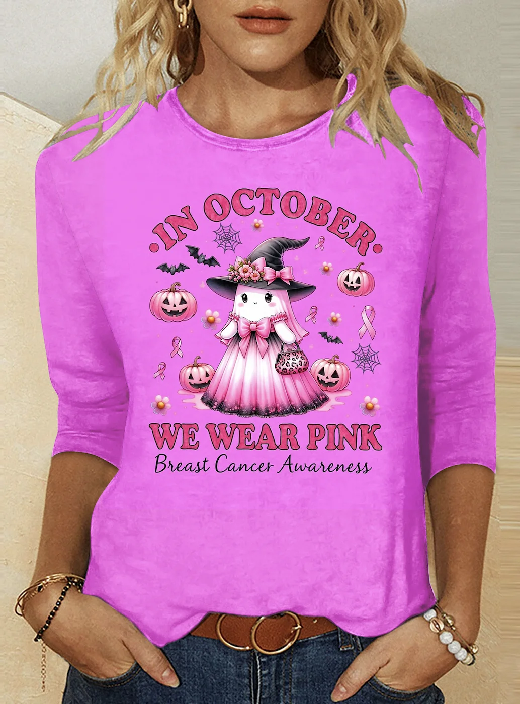 Vintage Animal Crew Neck Long Sleeve T-shirt