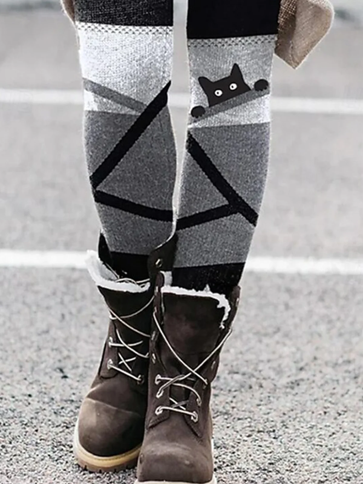 Women Geometric Vintage All Season Long Leggings