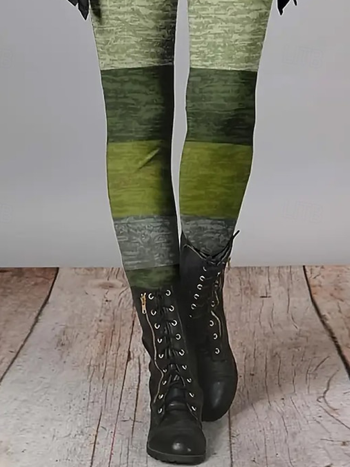 Women Striped Vintage All Season Long Leggings