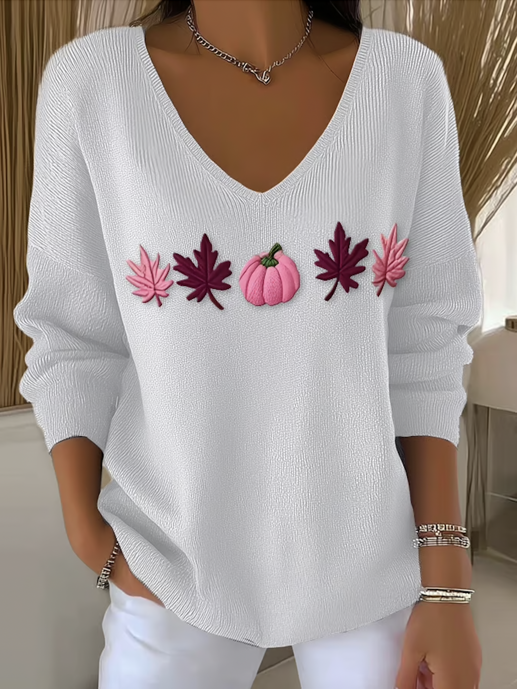 Women Cotton Halloween Long Sleeve Comfy Casual Sweater