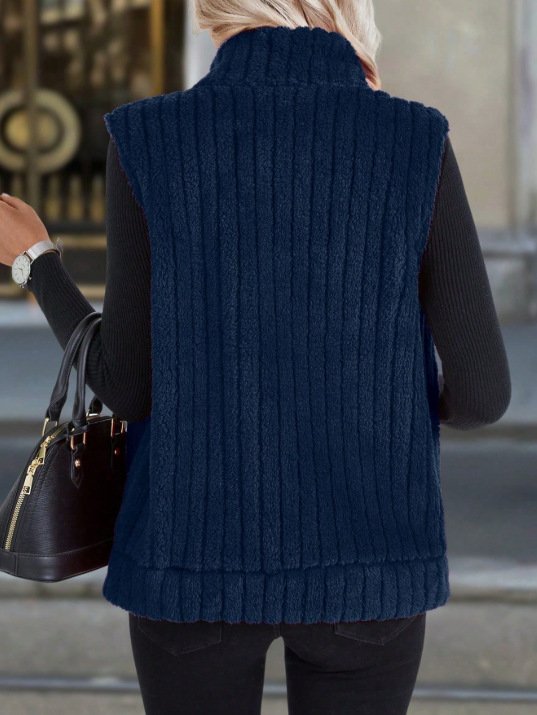 Women's Autumn And Winter Fashion Casual Simple Sleeveless Versatile Vest Jacket