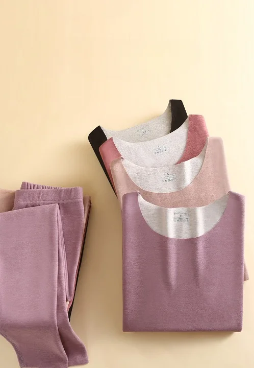 Women Plain Two-Piece Set Daily Long Sleeve Casual Spring/Fall Top With Pants Matching Set