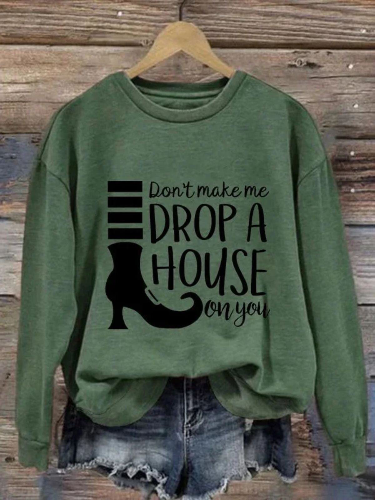 Vintage Crew Neck Halloween Sweatshirt