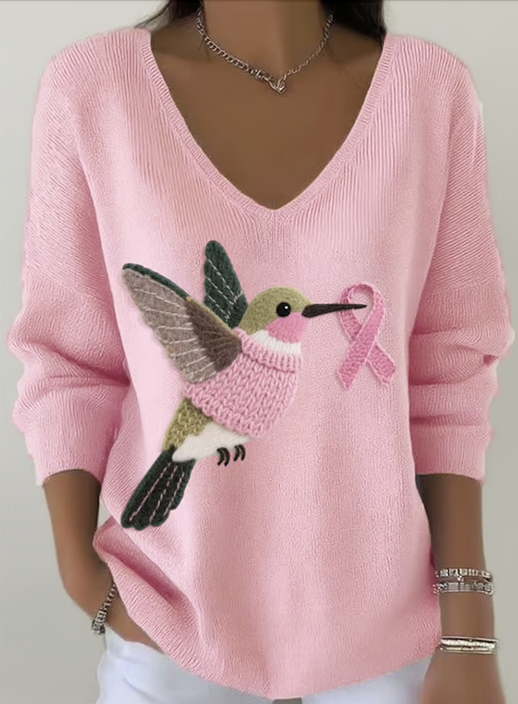 Women Cotton Animal Long Sleeve Comfy Casual Sweater