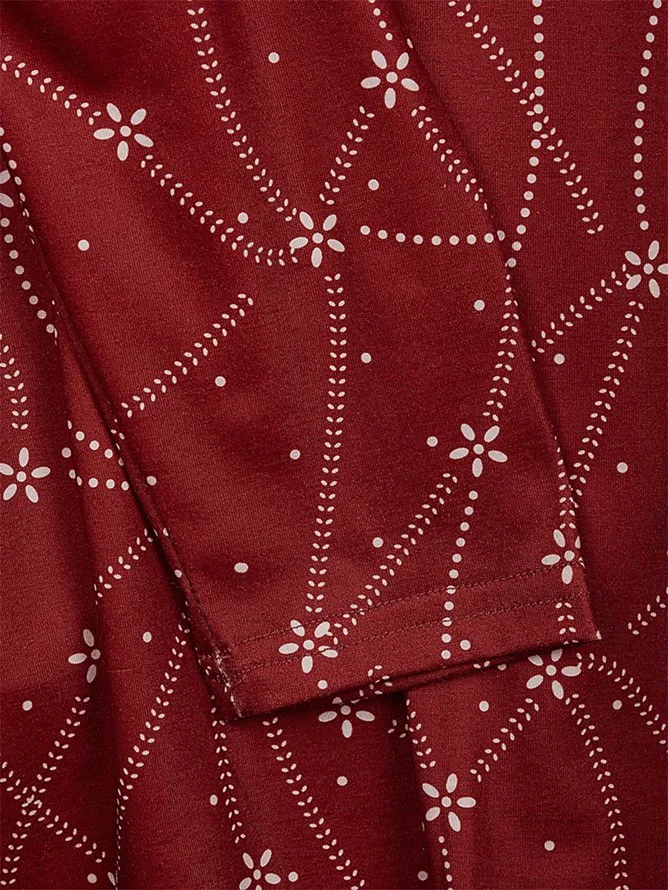 Vintage Striped Crew Neck Long Sleeve T-shirt