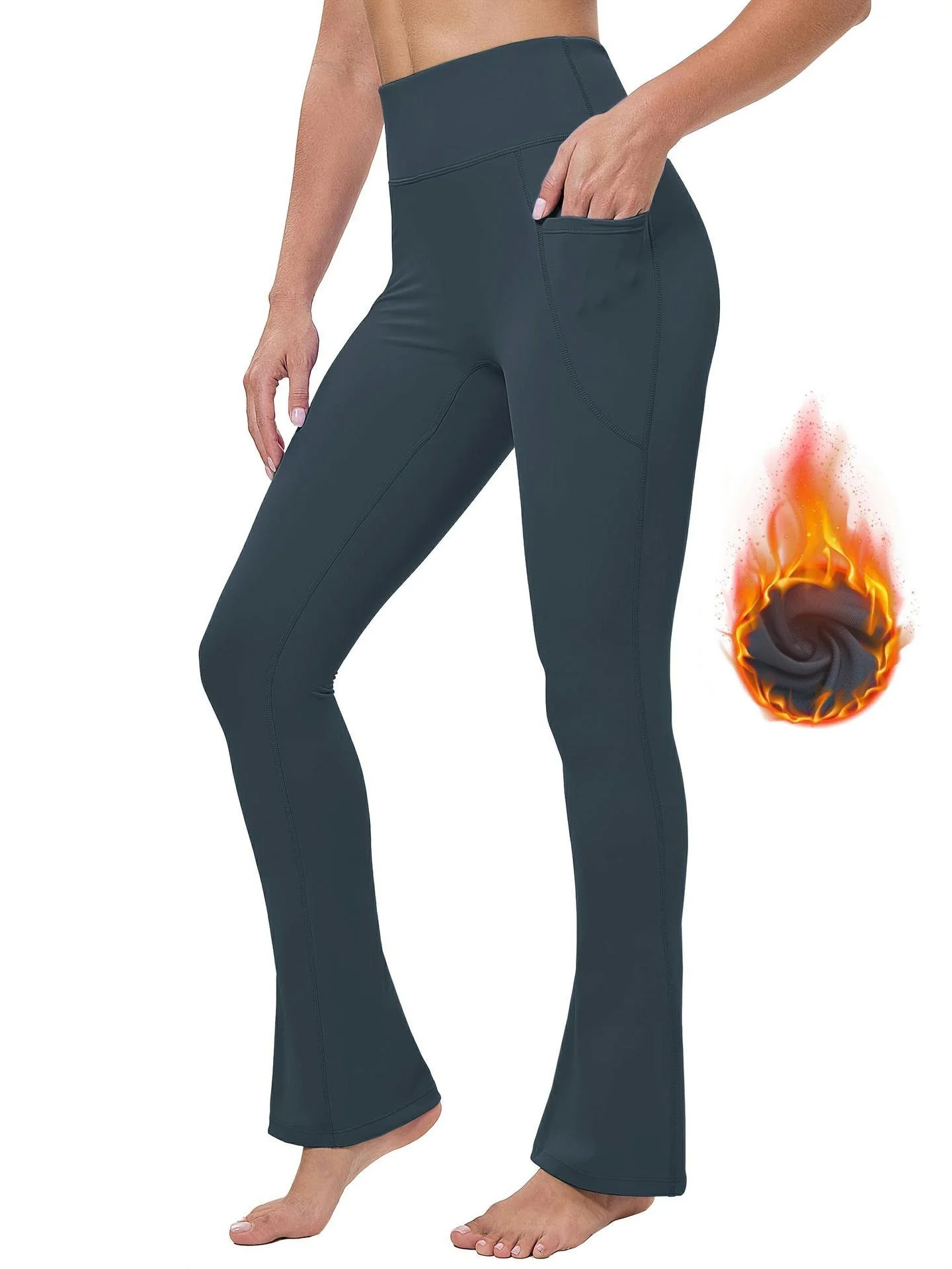 Women Plain Long Pants Casual Winter Trousers