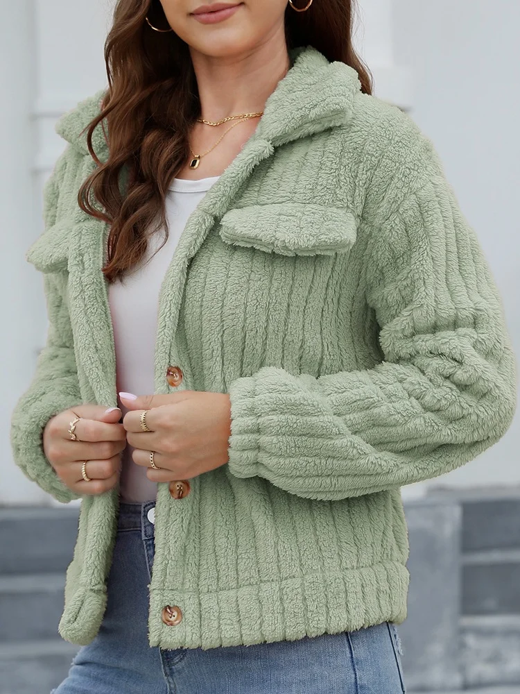 Women Spring/Fall Outerwear Vintage Split Joint Plain Long Sleeve Shawl Collar Jacket