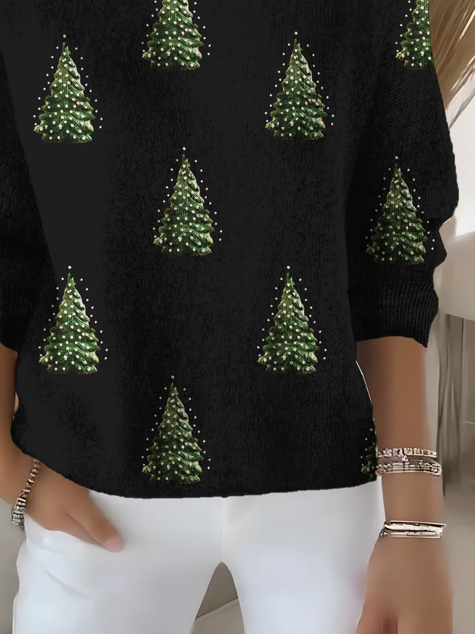 Women Christmas Long Sleeve Comfy Vintage Sweater