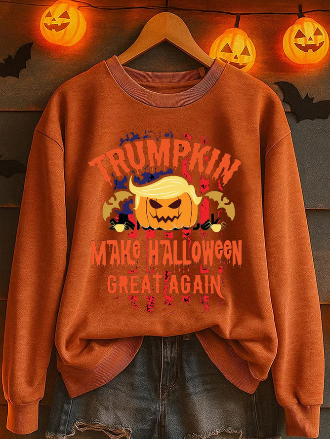 Casual Crew Neck Text Letters Sweatshirt Printing