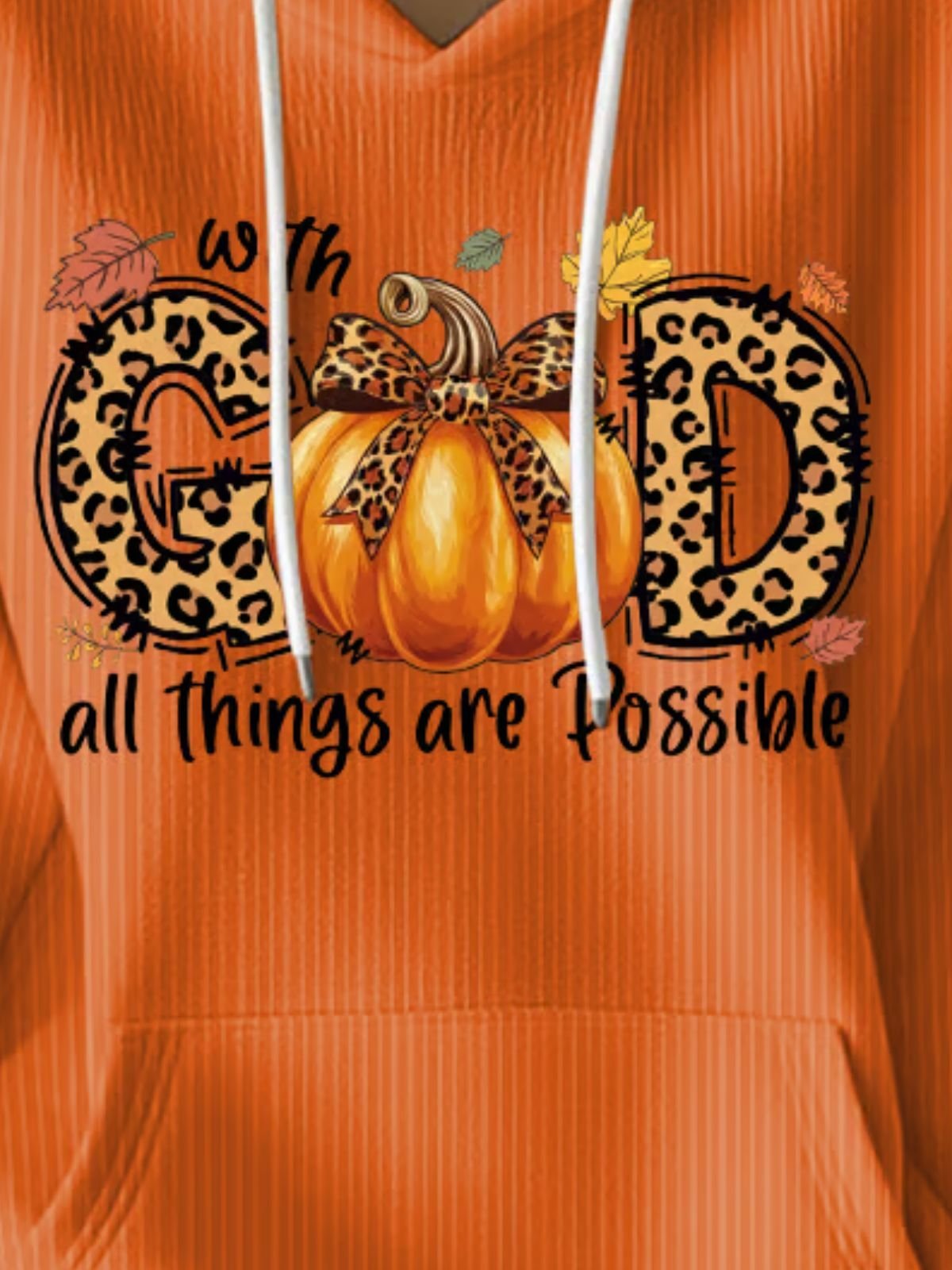 Vintage Hooded Pumpkin Pattern Hoodie