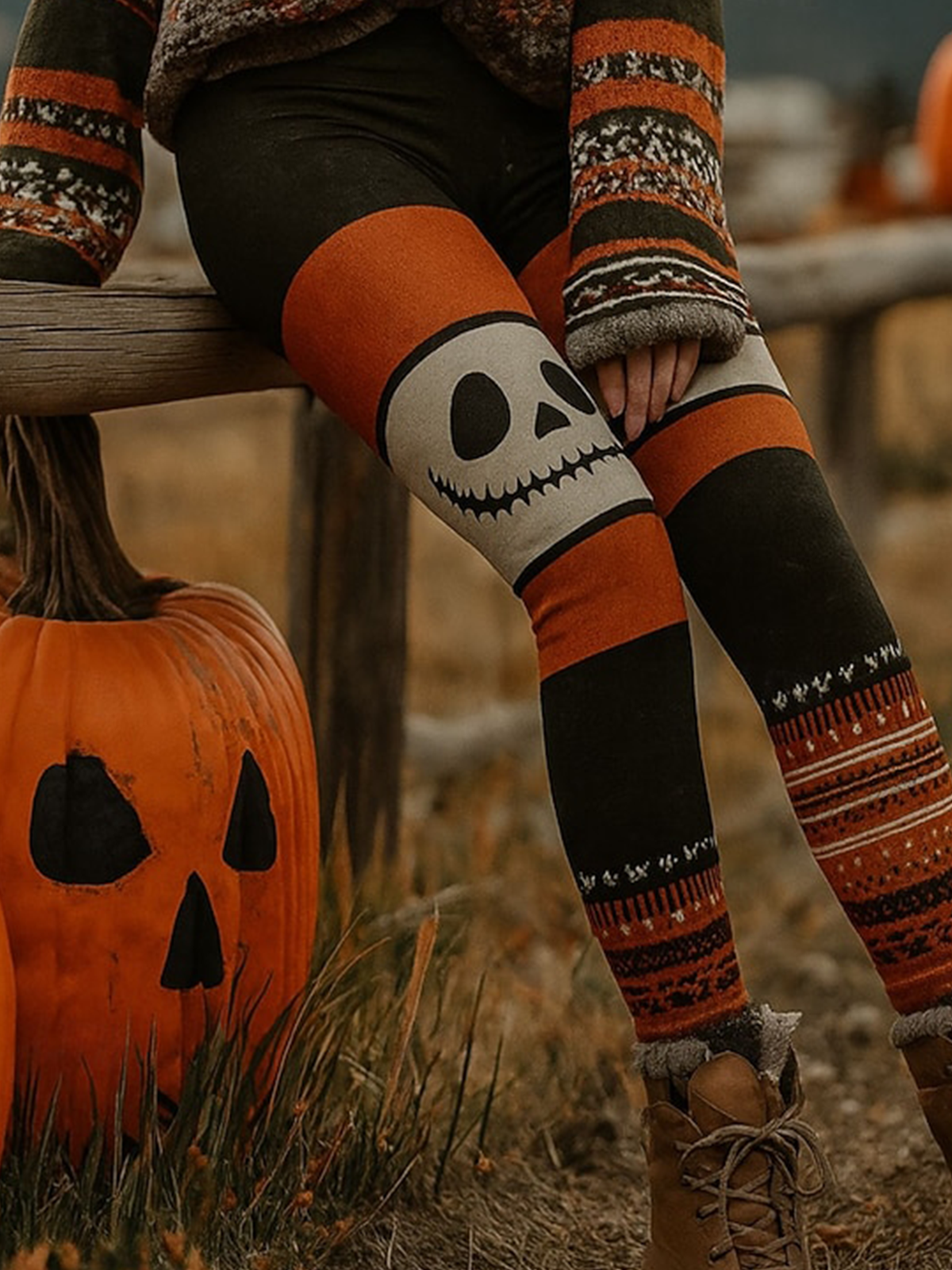 Women Geometric Vintage All Season Long Leggings