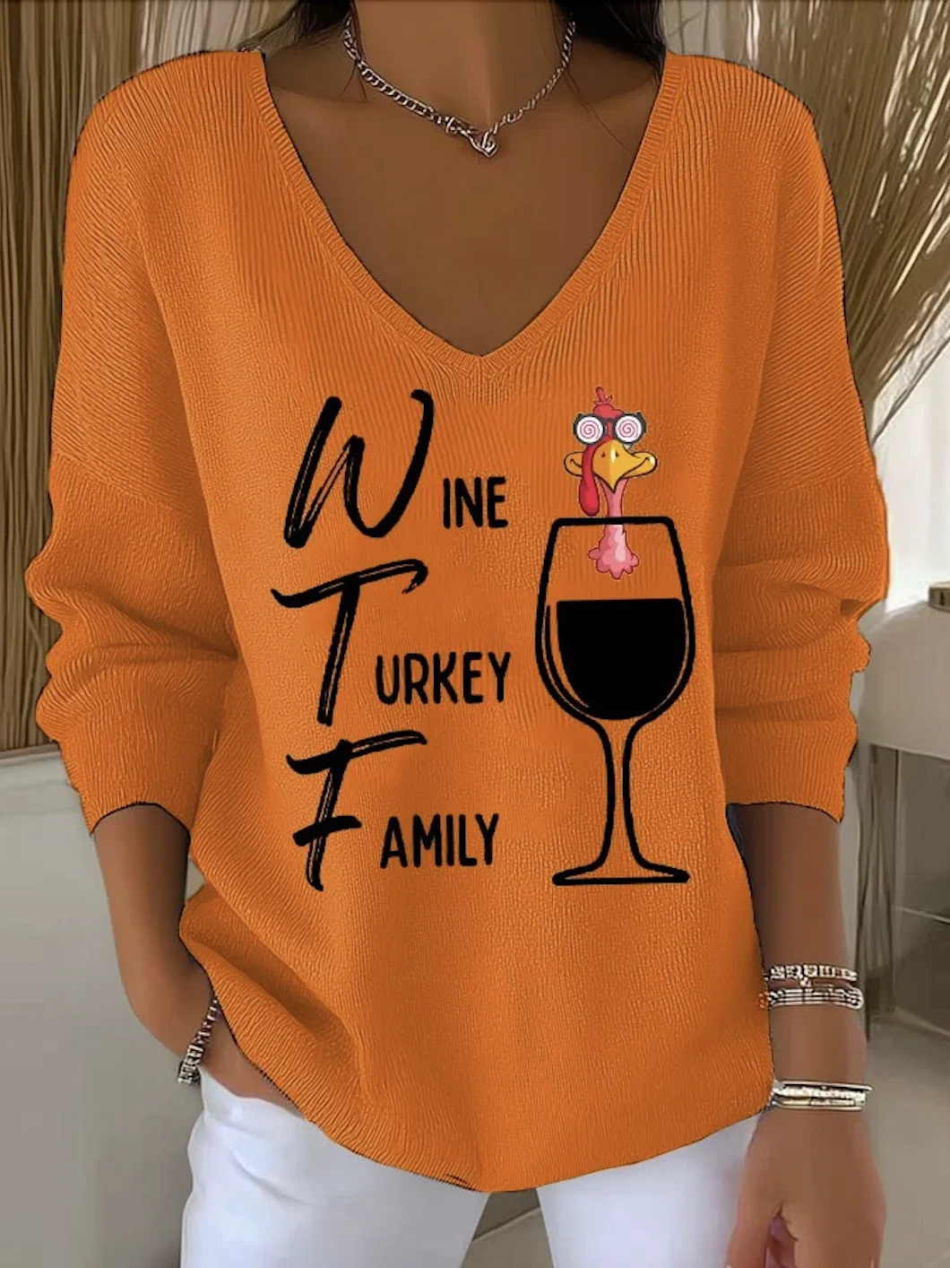 Women Cotton Animal Long Sleeve Comfy Casual Sweater