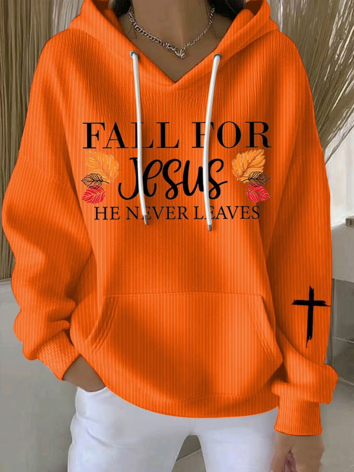 Casual Hooded Jesus Copy Art Print Comfy Loose Hoodie