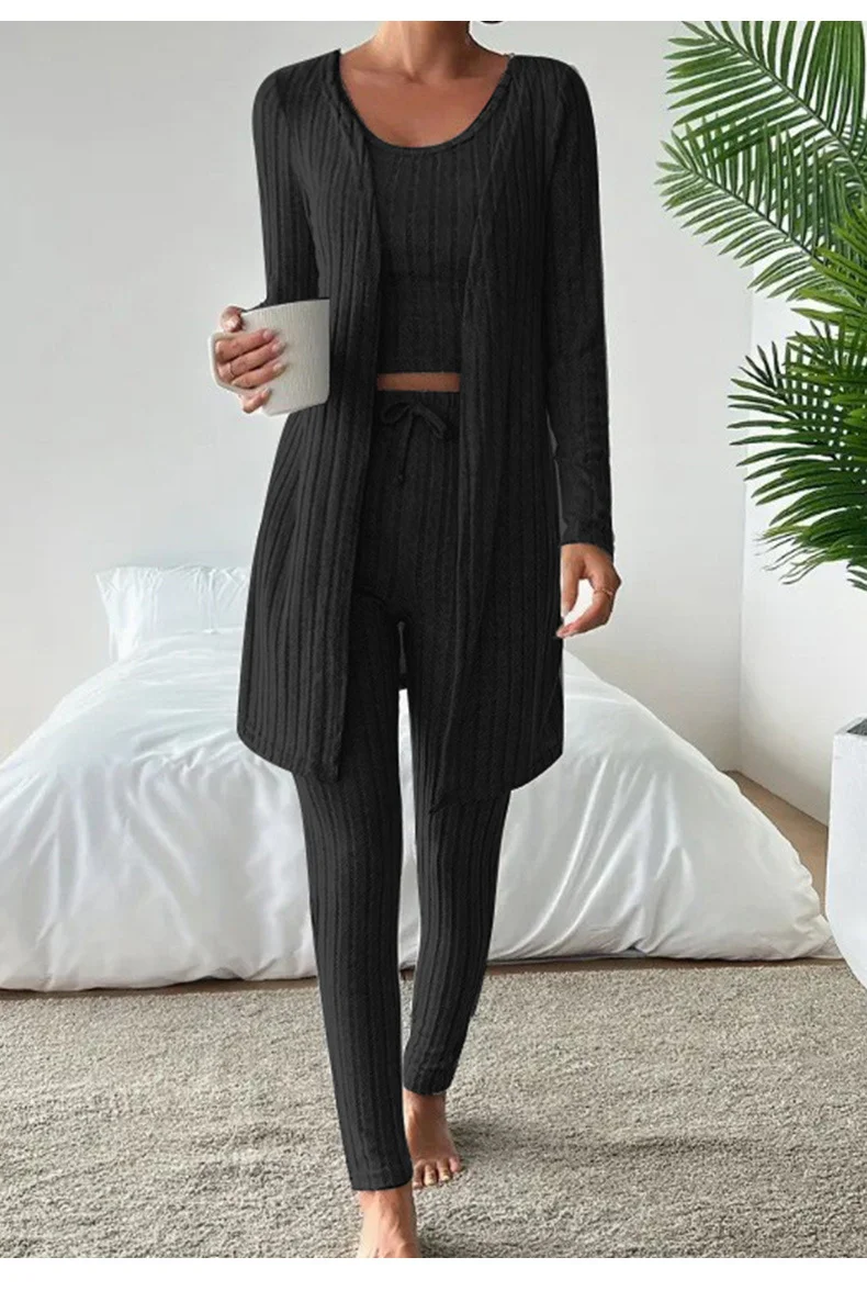 Women Plain Matching Outfit Daily Long Sleeve Casual Spring/Fall Multi-Piece Set Matching Set