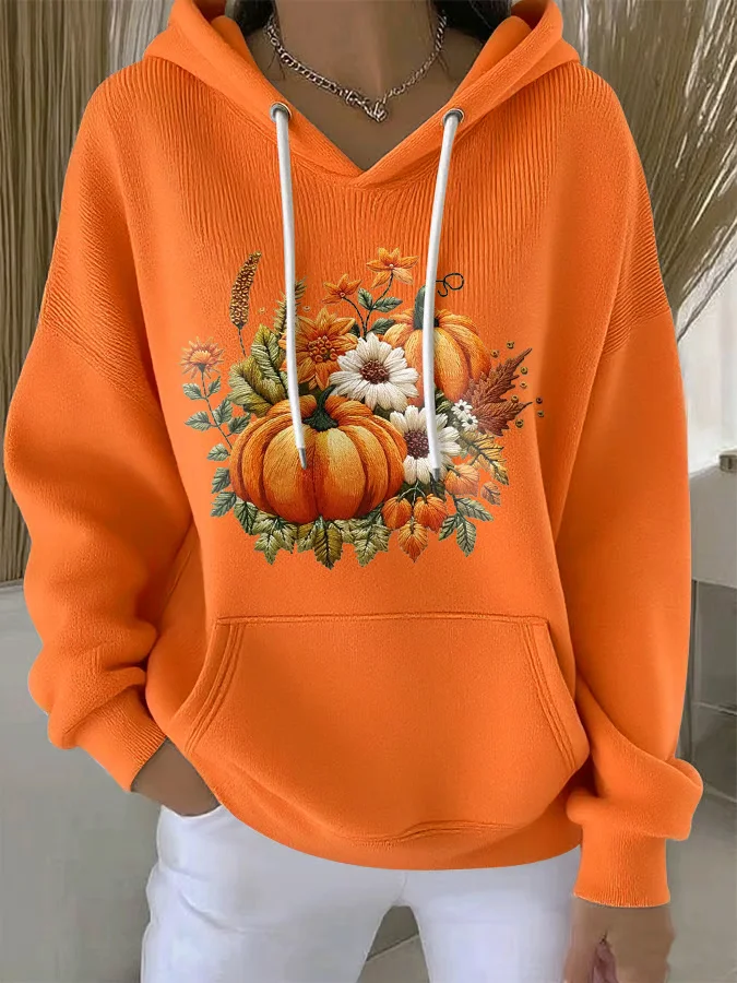 Casual Hoodie Floral Hoodie Printing