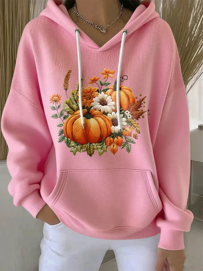 Casual Hoodie Floral Hoodie Printing