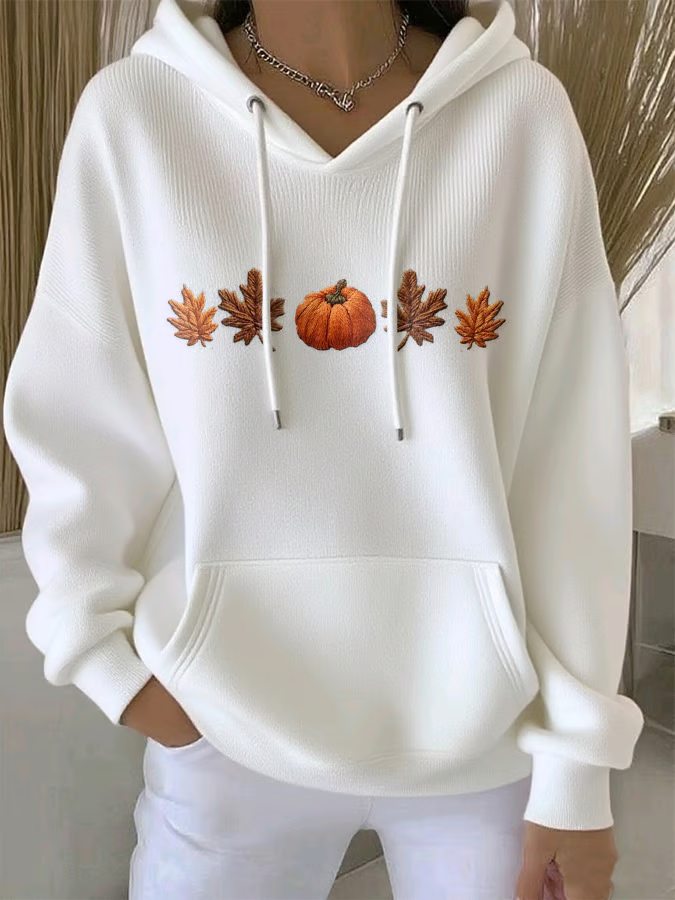 Casual Hoodie Maple Leaf Hoodie Printing