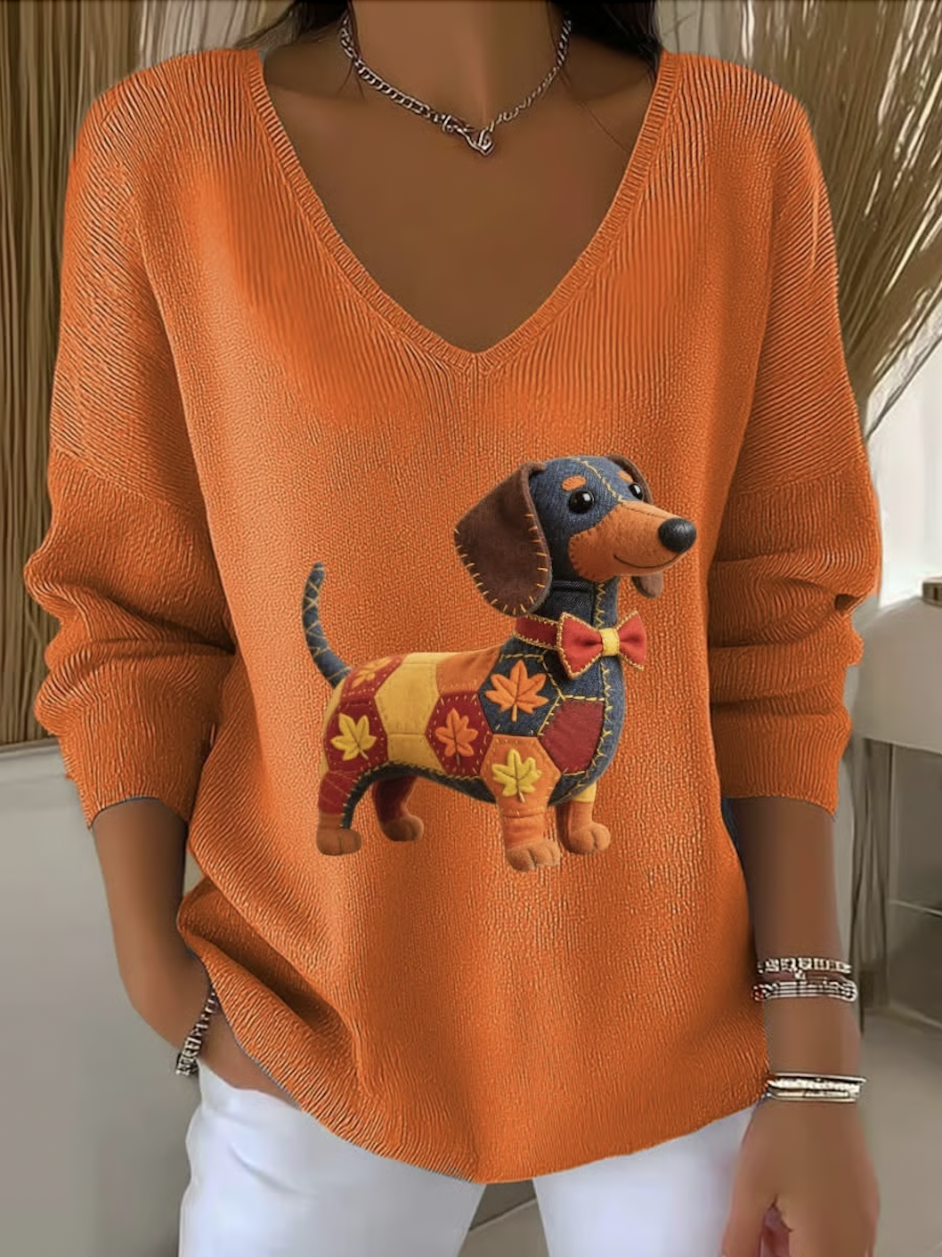 Women Cotton Animal Long Sleeve Comfy Casual Sweater