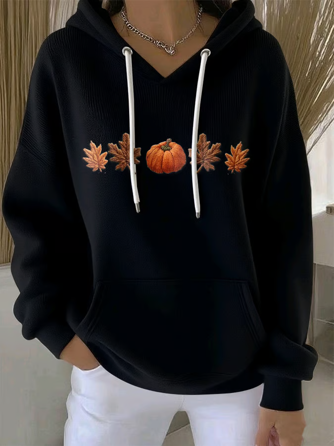 Casual Hoodie Maple Leaf Hoodie Printing