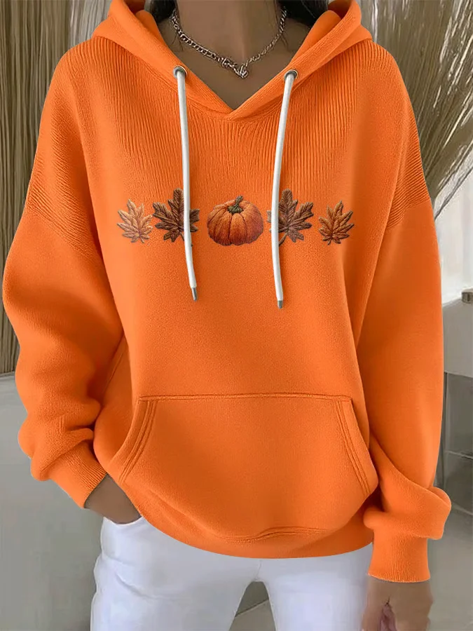 Casual Hoodie Maple Leaf Hoodie Printing