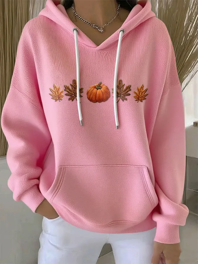 Casual Hoodie Maple Leaf Hoodie Printing
