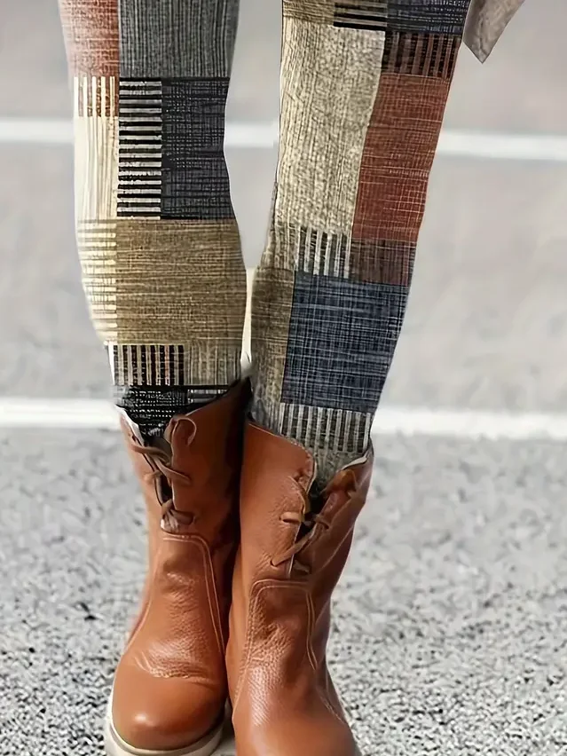 Women Abstract Casual All Season Printing Long Leggings