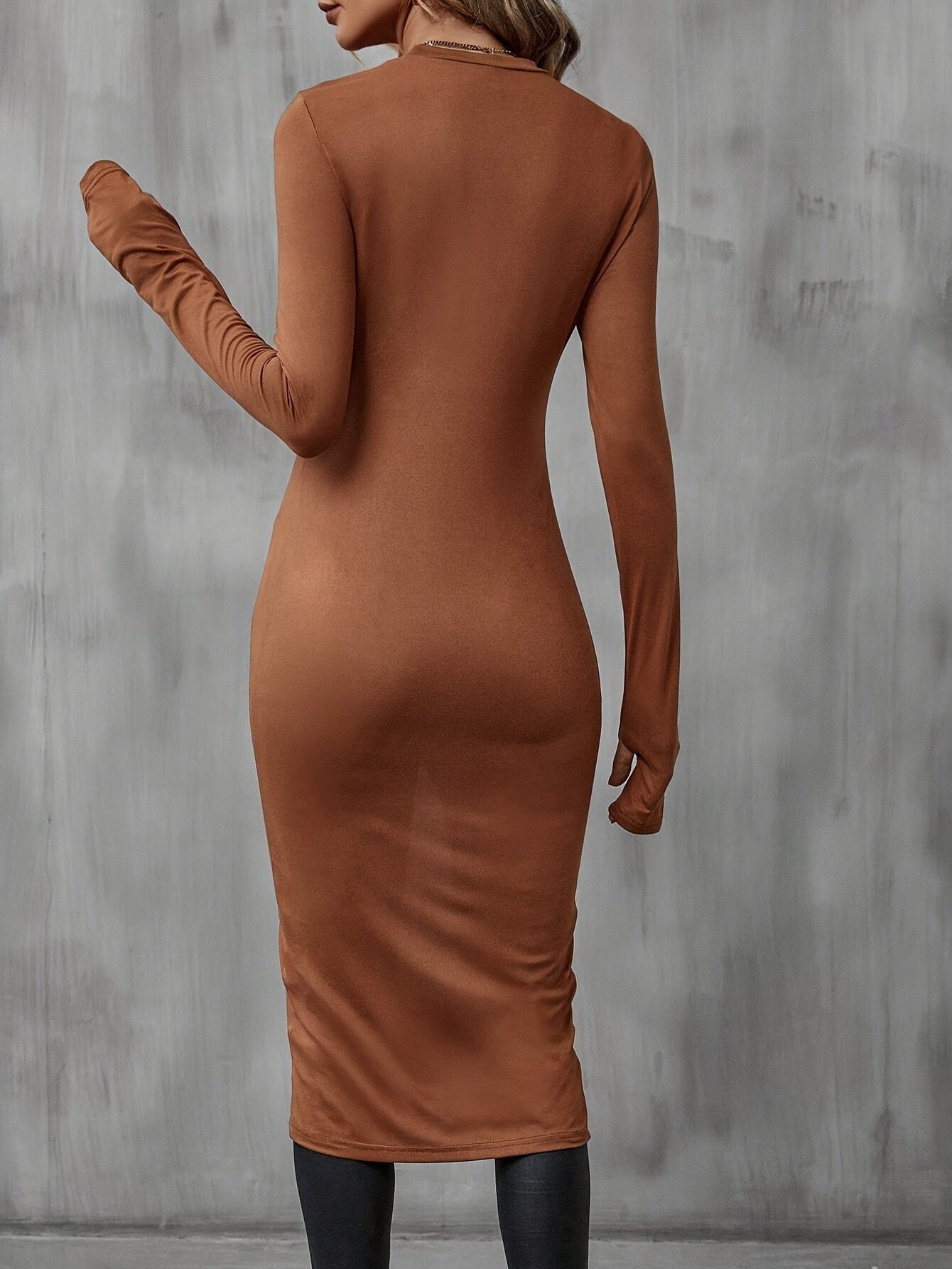 Vintage Plain Crew Neck Long Sleeve T-shirt