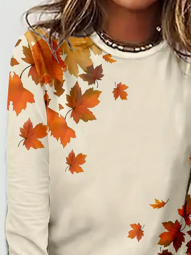 Vintage Ombre Crew Neck Long Sleeve T-shirt