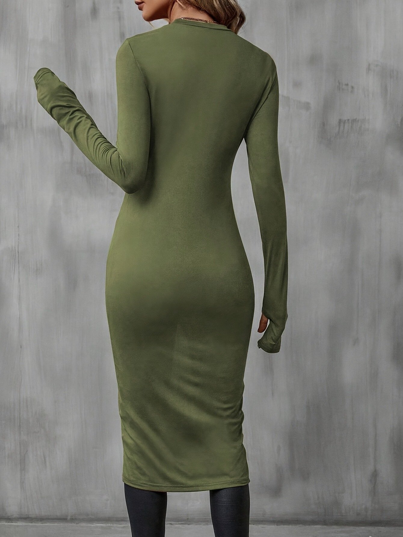 Vintage Plain Crew Neck Long Sleeve T-shirt