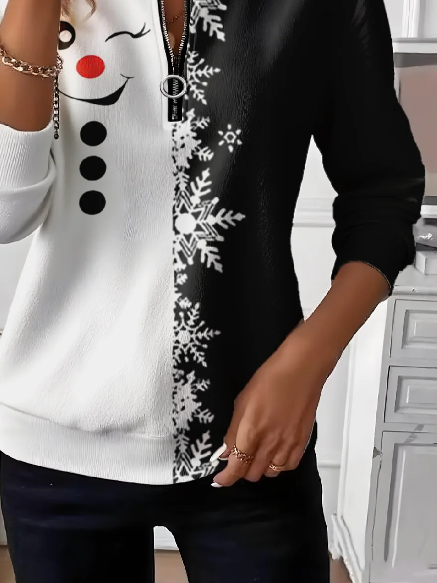 Women Imitation Cashmere Christmas Long Sleeve Comfy Vintage Sweater