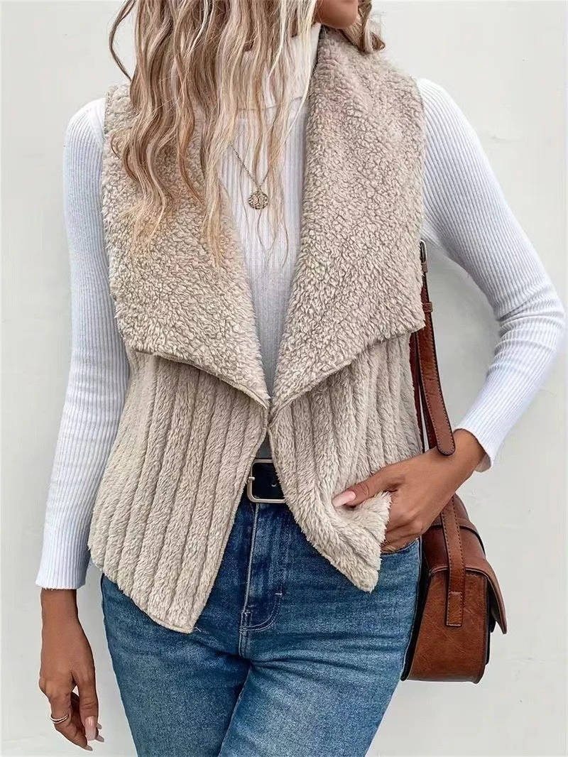 Plain Casual Regular Fit New Autumn And Winter Fashion Casual Simple Sleeveless Versatile Jacket Vest