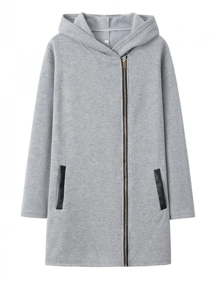 Women Spring/Fall Outerwear Vintage Split Joint Plain Long Sleeve Stand Collar Jacket