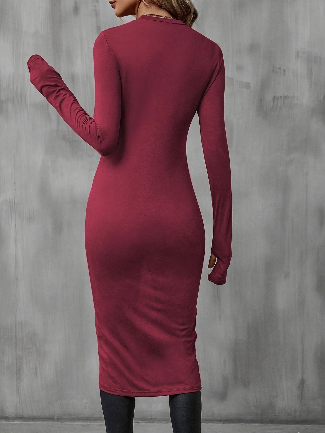 Vintage Plain Crew Neck Long Sleeve T-shirt