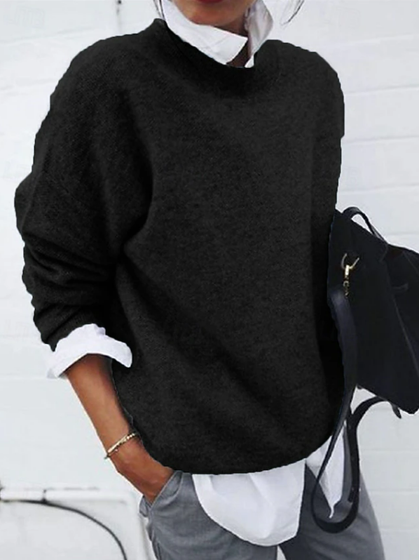 Women Plain Long Sleeve Comfy Casual Printing Sweater