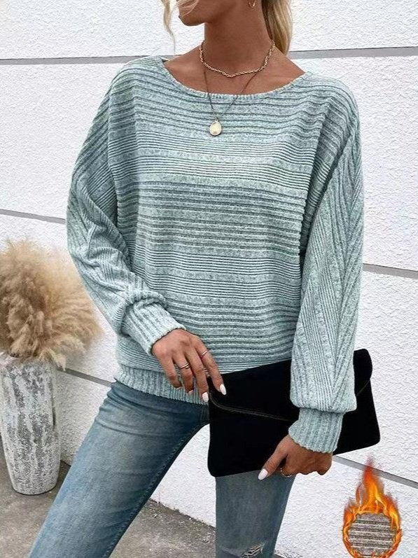 Vintage Plain Crew Neck Long Sleeve T-shirt