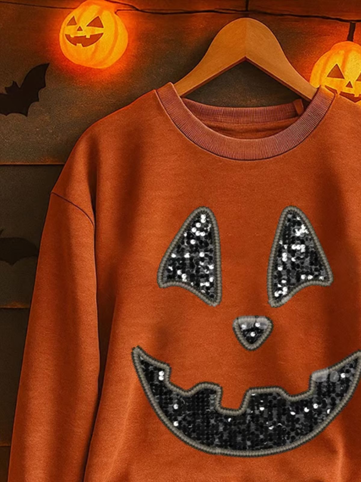 Vintage Crew Neck Halloween Sweatshirt