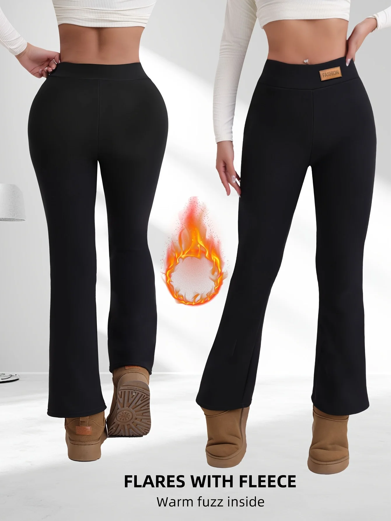 Women Plain Long Pants Casual Winter Trousers