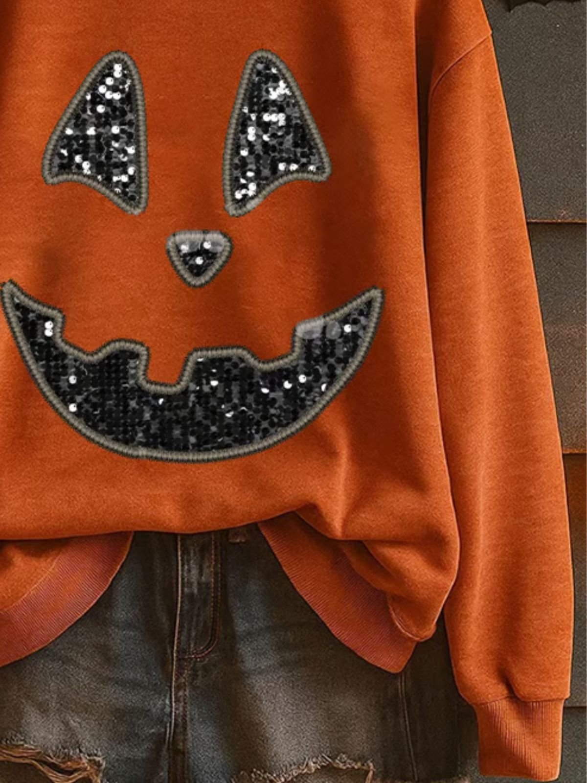 Vintage Crew Neck Halloween Sweatshirt