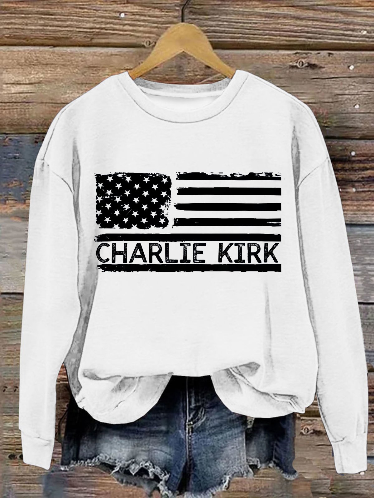 Casual Crew Neck Text Letters Sweatshirt